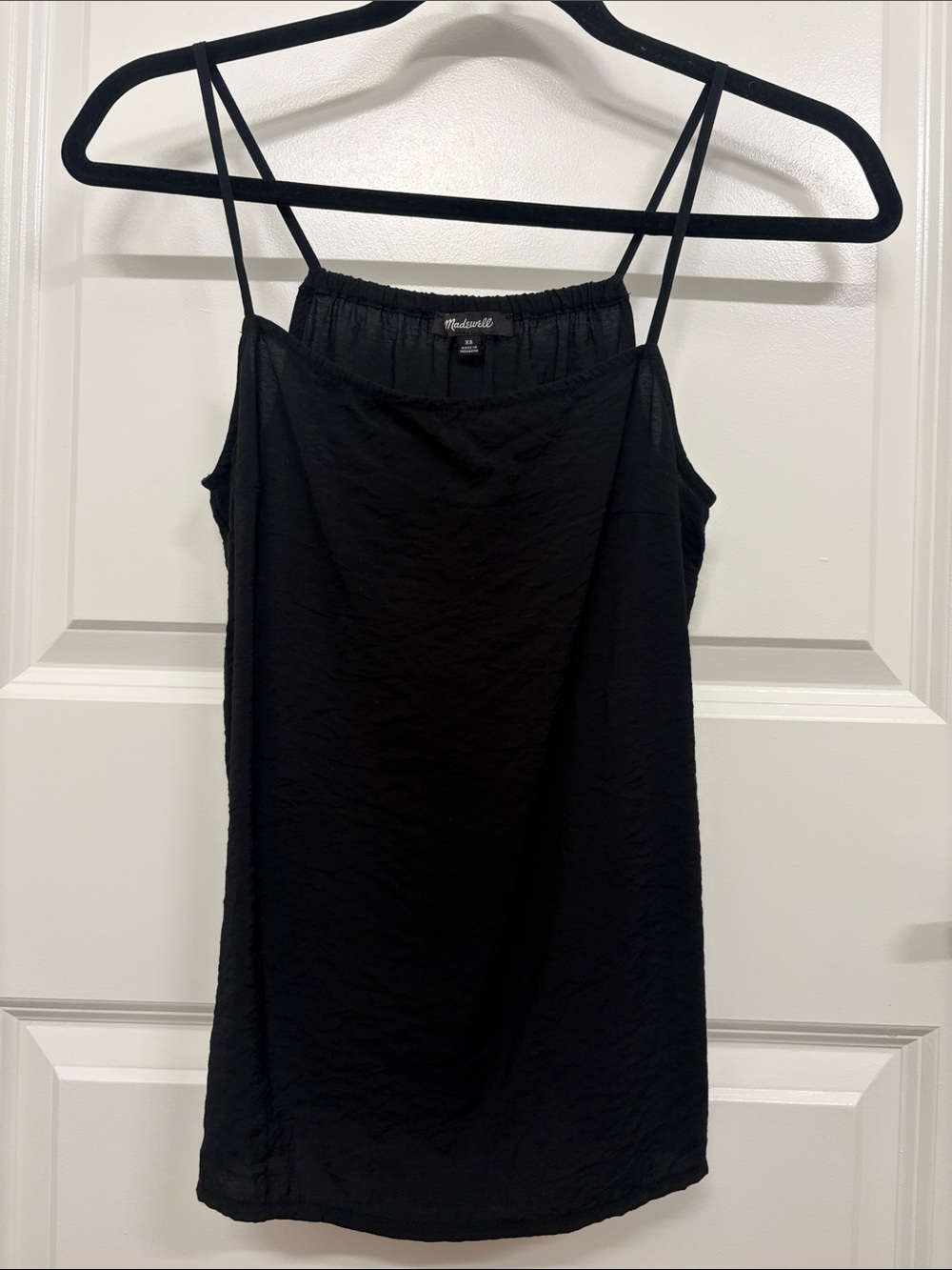 Madewell Black Spaghetti-Strap Cami Tank